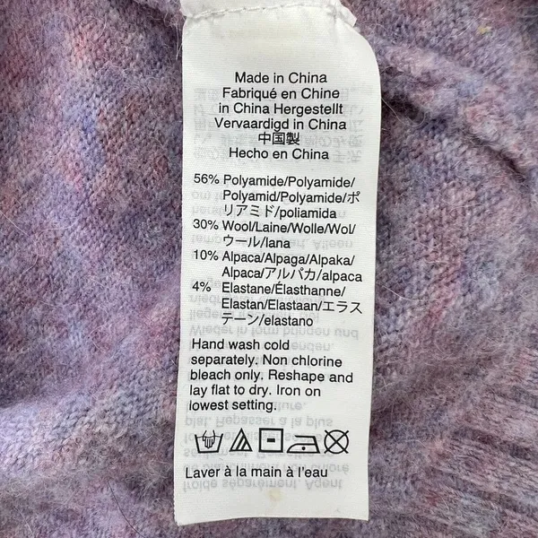 J. Crew Sweater Medium Pastel Super Soft‎ Yarn Alpaca Wool Blend Turtleneck Cozy - Image 7
