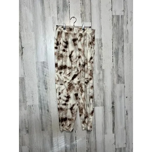 Dunnes Stores Tie Dye Lounge Set Size Small Brown Cream Sweatshirt Joggers Match - Image 7
