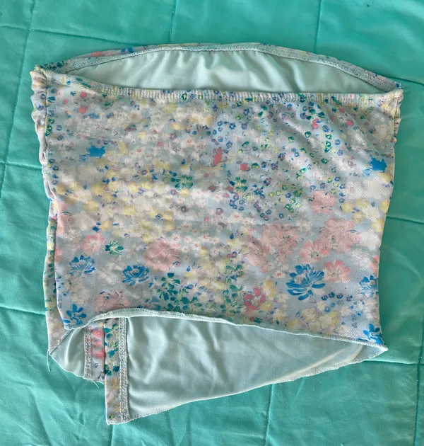 Asymmetric Tube Top Floral - Image 3