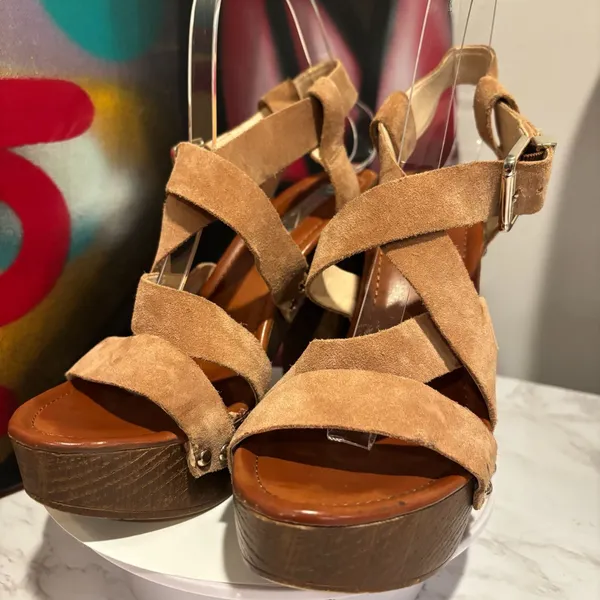 INC International Concepts Camira Suede Studded Platform Block Heel Sandals - Image 5