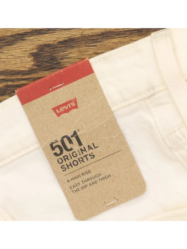 Levi's Womens 501 Original Shorts Jean Jorts Button Fly Disco Nights White 33 - Image 6