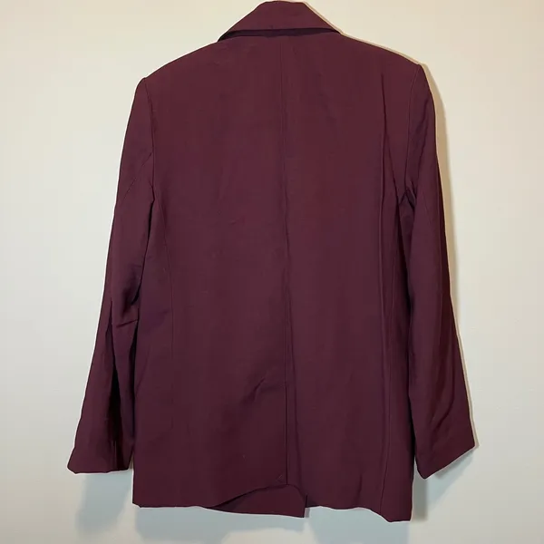 A New Day Women's Burgundy Double Breasted Blazer Jacket Small NWT - Image 7