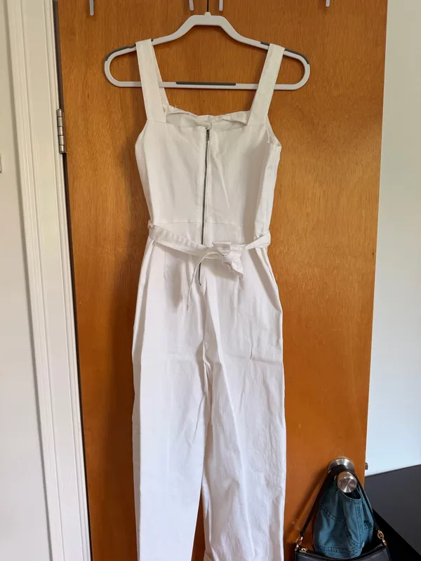 Copper Key White Jean Jumpsuit  - Image 2