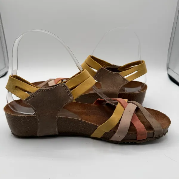 Inter-Bios Spain Leather Comfort Sandals Cork Footbed EU 38 US 7.5 Boho - Image 5