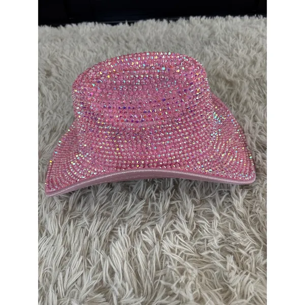 Sparkling Pink Rhinestone Cowboy‎ Hat Bling Western NWOT - Image 5