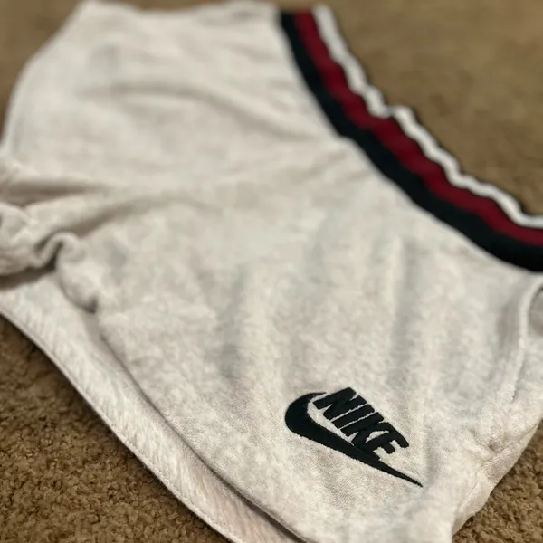 Nike Terrycloth Shorts Gray Black Red Side Stripe Women’s Size Medium - Image 3