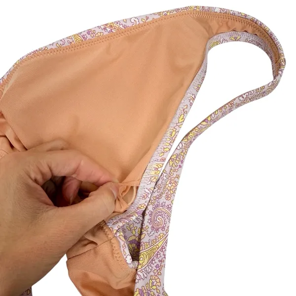 NWT J. Crew Eco Plunge One Piece‎ Swimsuit Beach Paisley Peach Size 12 - Image 15