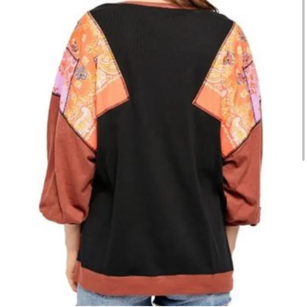 Free People Feeling It Patchwork Top size XL - Image 2
