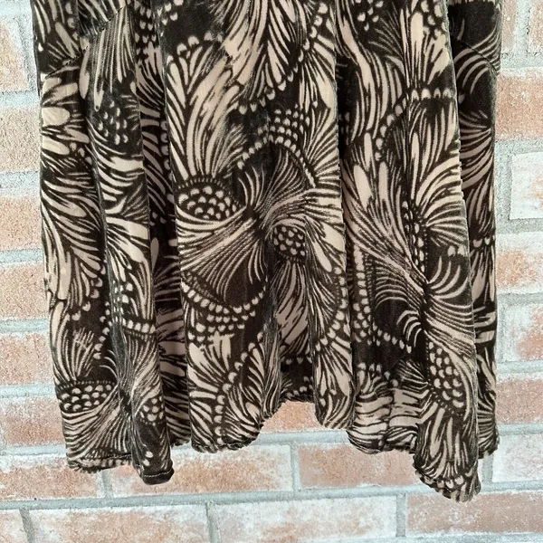 Free People Ellie Mini Dress Velvet Brown Studded XS Witchy Fairy Grunge Boho - Image 4