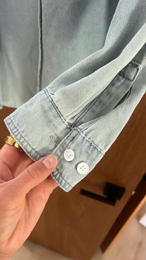 Oversized Jean shirt Blue Size L - Image 7