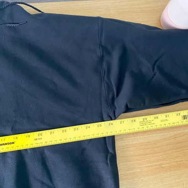 New Hanes Ultimate Cotton Black hoodie Sweater Size XL - Image 6
