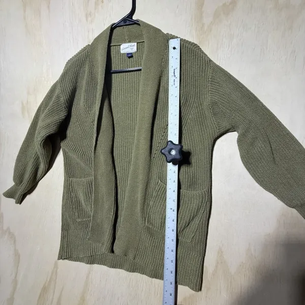 Universal Threads Womens XS Olive Green Chunky Knit Open Front Cardigan Sweater - Image 6