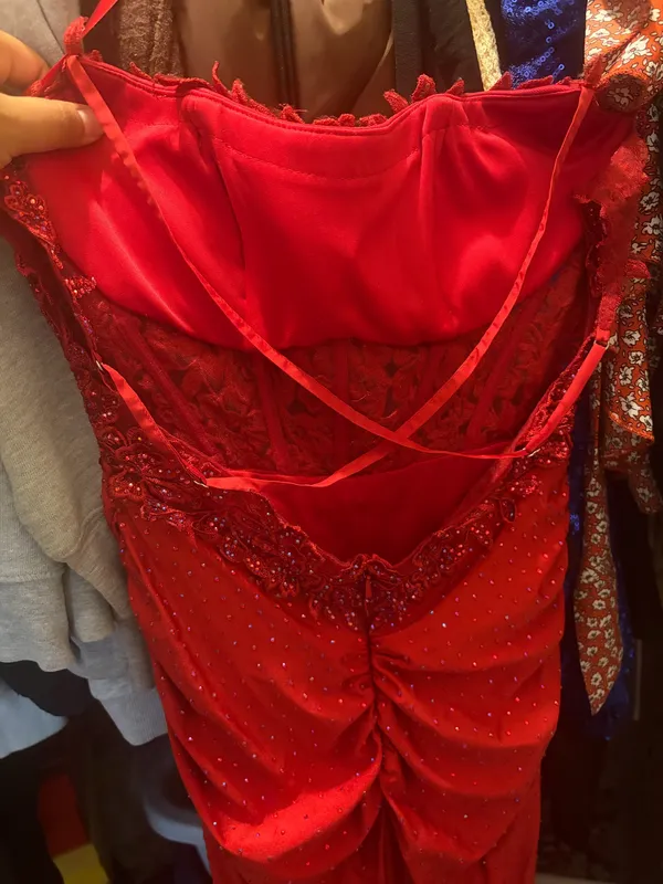 Red maxi formal dress Size 2 - Image 5