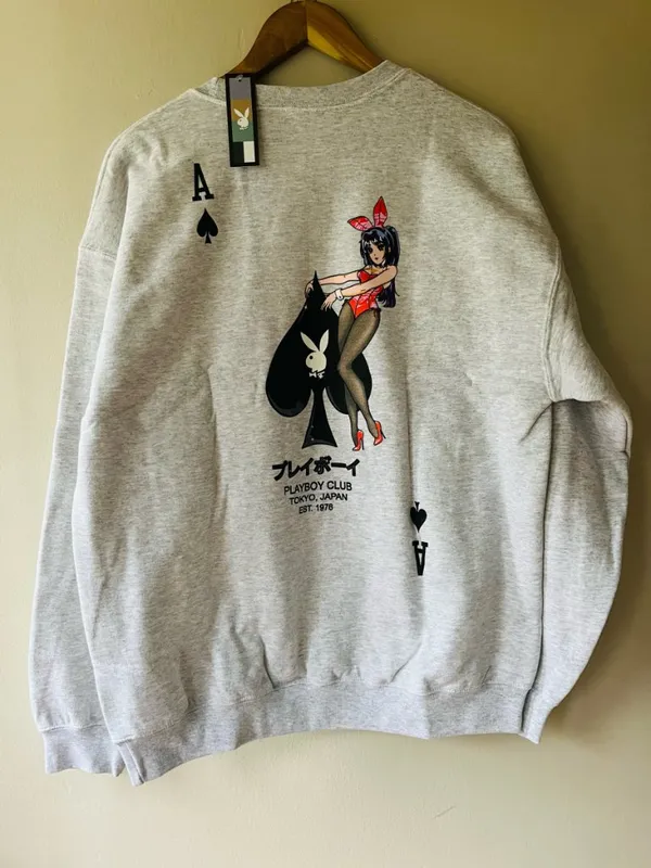 Playboy‎ Sz L Pullover Ace of Club Crewneck Sweatshirt Limited Edition Japanese - Image 3