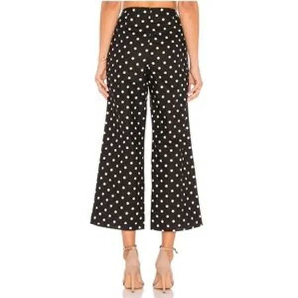 Privacy Please Nolana Black Polka Dot Wide Leg Pants XXS New without Tag Fun Mod - Image 3