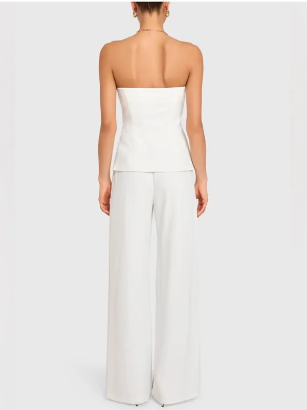 Amanda Uprichard Yadira Jumpsuit in White M - Image 5