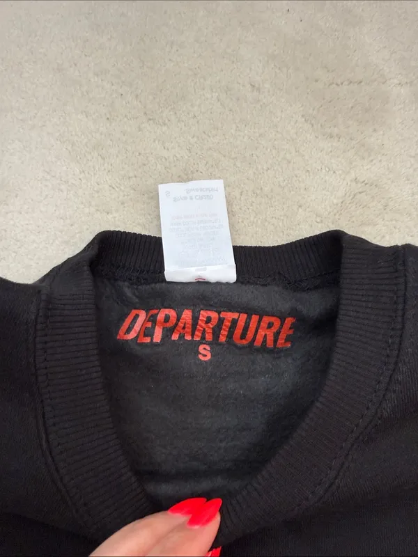 Departure Airplane Mode Crewneck Sweatshirt in Black & White Size Small NWT - Image 6