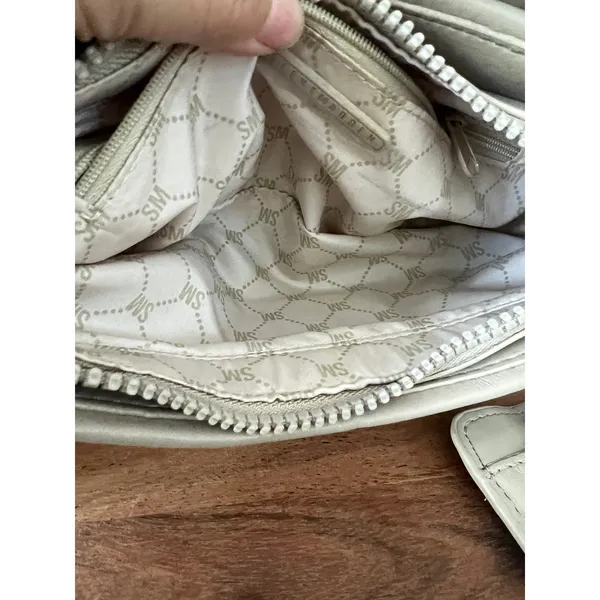 New Steve Madden Bzoia Quilted Crossbody Bag neutral beige purse convertable - Image 7