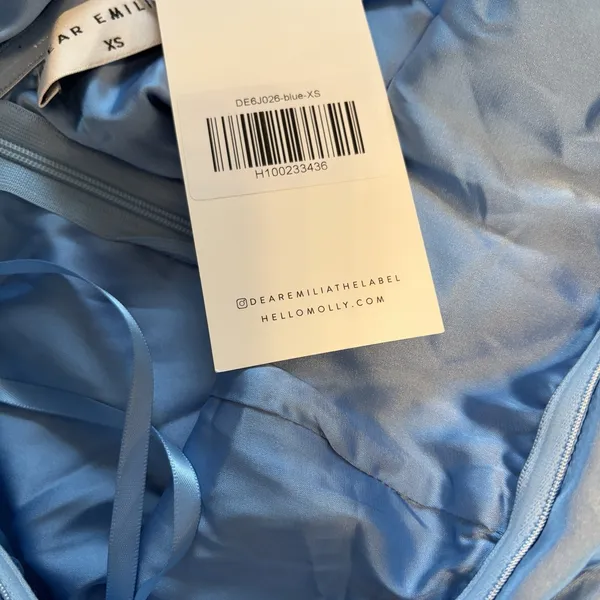 NWT DEAR EMILIA X HELLOMOLLY XS MIDI DRESS BLUE Cinderella Cocktail Formal - Image 5