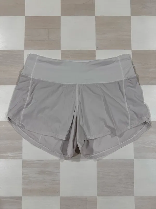 lululemon speed up short white 4” long updated fit 4 W7AVLT - Image 5