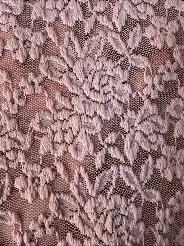 Abercrombie And Fitch Top Size Small Pink Floral Lace V-Neck Short Sleeve New - Image 5
