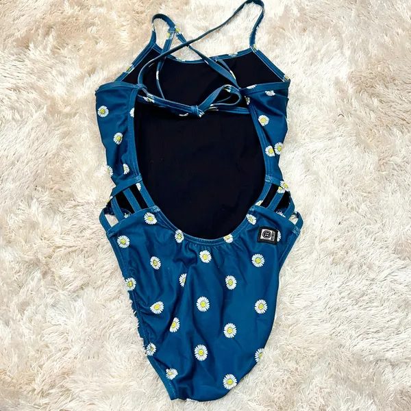 JOLYN ONE PIECE SWIMSUIT size 28 Gavin 2 Blue Sunflower‎ Print - Image 2