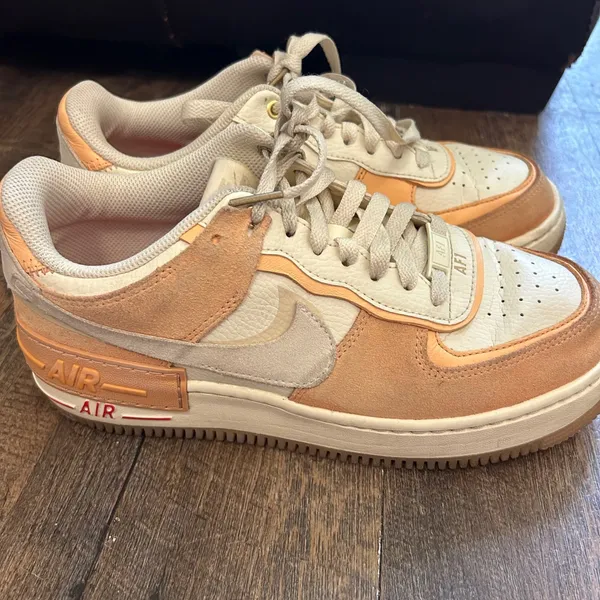 Nike Air Force 1‎ Shadow Sisterhood Cashmere Orange Sneakers Womens 8.5 - Image 5