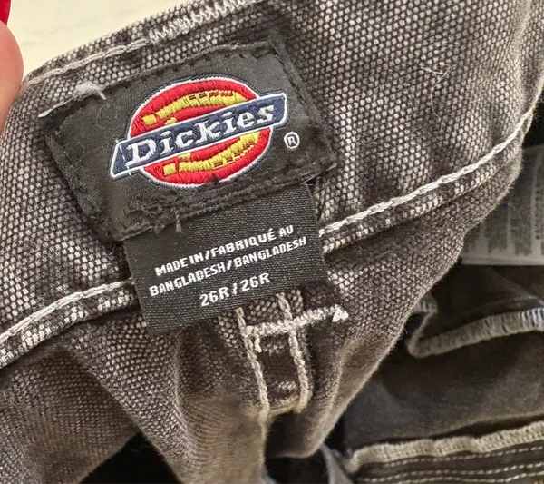 Women’s 26R Dickies Acid Wash (Black/Grey) Cargo Pants - Image 4