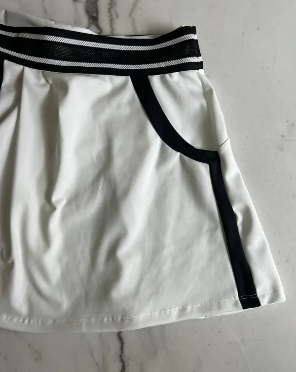 Free People Movement Round Robin Black White Colorblock Skort - Image 6