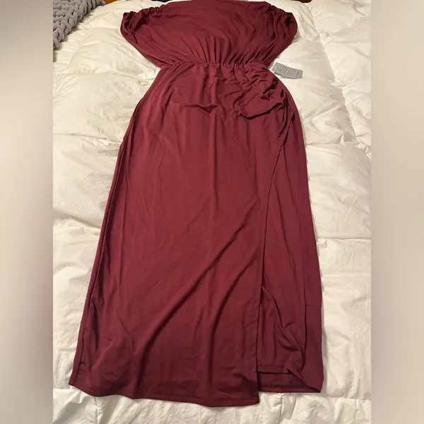 Lush Batwing Sleeve Slit Jersey Dress - NWT - Size XL - Image 4