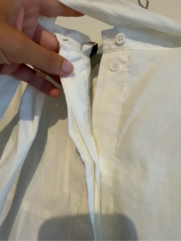 Zara Cream Sleeveless Bow Tie Blouse - Image 4