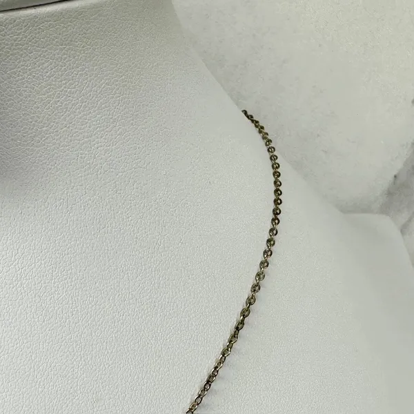 Faux Pearl Rhinestone Pendant Silver Tone Necklace 18-19" ✨ - Image 8