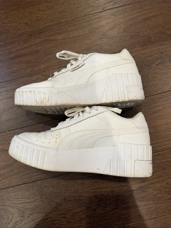 Puma Women’s White Cali Wedge Women's Wedge Sneakers Size 8 - C72-001 - Image 8