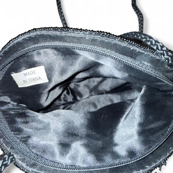 vintage La Regale black beaded evening bag - Image 6