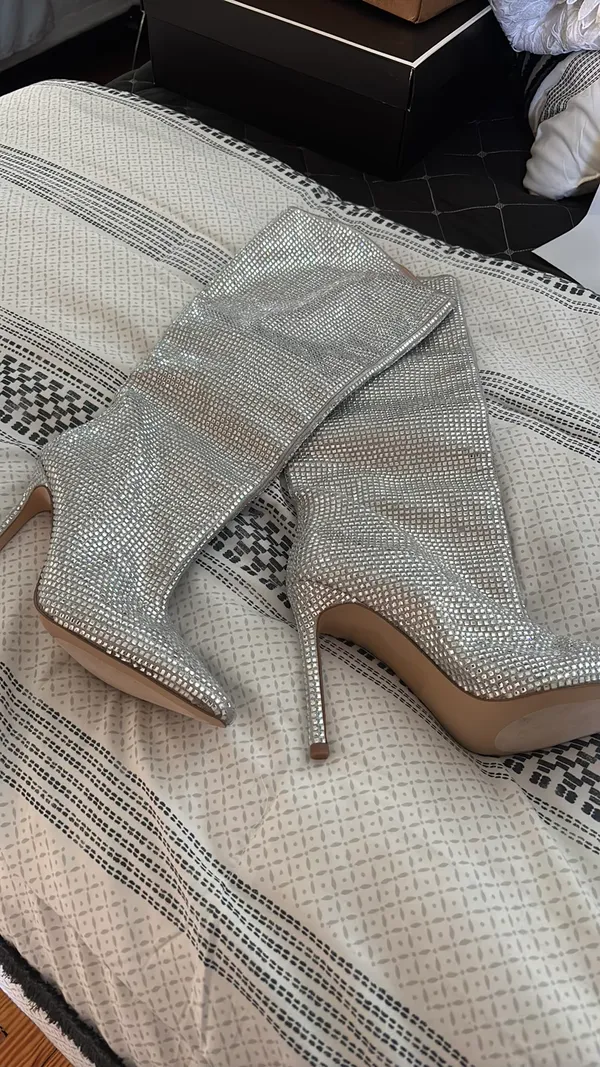 Steve Madden tall boots with rhinestones stunning - Image 2