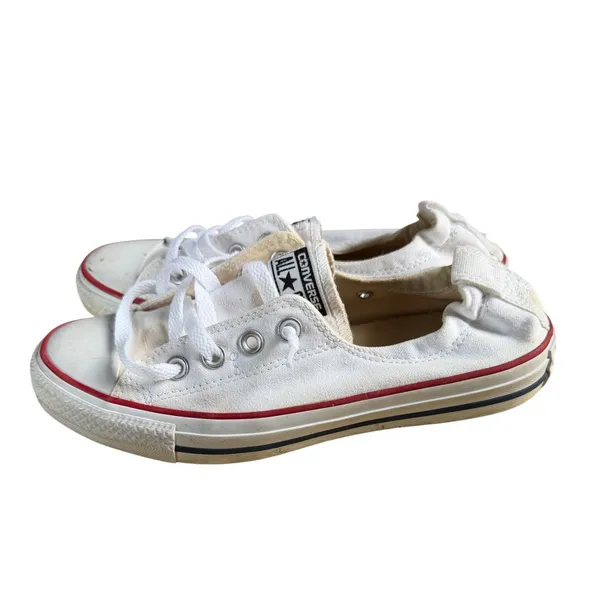 Converse Chuck Taylor All Star Shoreline White Canvas Slip On Womens 8‎ - Image 2
