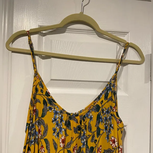 Buenos Ninos Tropical Floral Jumpsuit Red Cropped Wide Leg Spaghetti Strap - Image 3