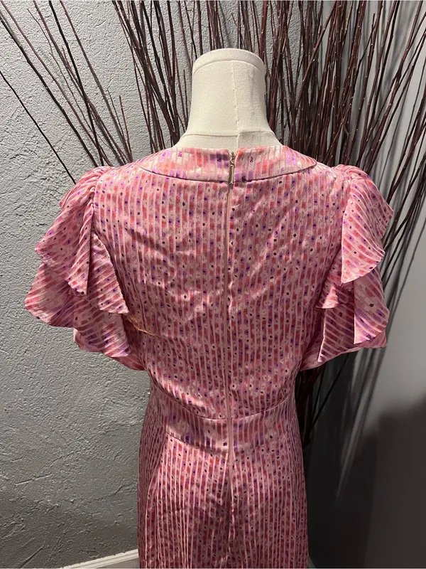 🌸New Kate Spade Pink Poppy Field Ruffle Sleeve Maxi Dress🌸 - Image 6