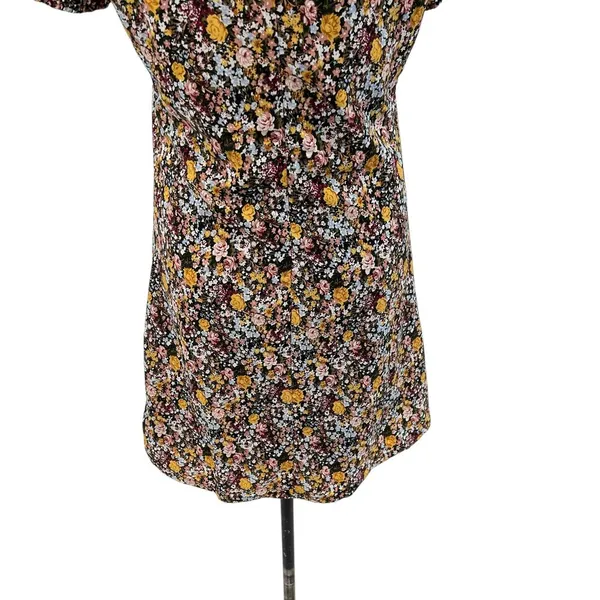 Roolee‎ Floral Print Oversized Collar Neckline Short Sleeve Dress Size Small - Image 10