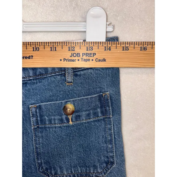 Loft Palmer Wide Leg Jeans Medium Wash High‎ Rise Patch Pocket measures sz 29 - Image 5