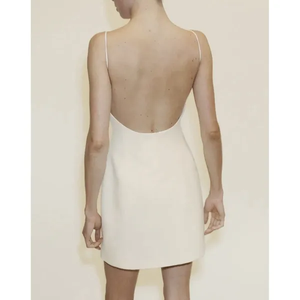 Zara White Cream Mini Dress Open Back Bachelorette Bridal Wedding Party - Image 8