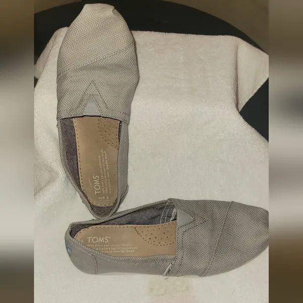 Toms Gray Tweed Alpargata Size 6.5 - Image 4