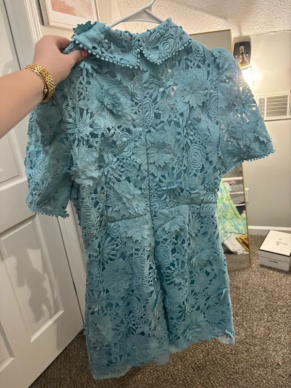 boutique floral lace mini dress - Image 4