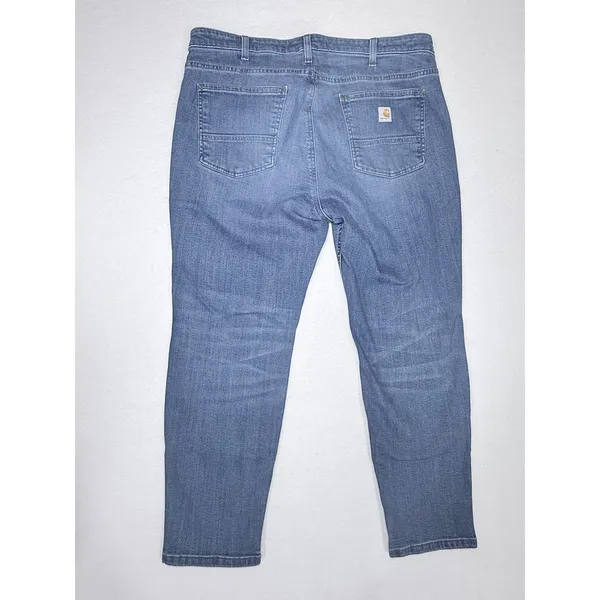 Carhartt Slim Fit Rugged Flex Jeans Medium Wash Denim Pants Women 18 Short - Image 2