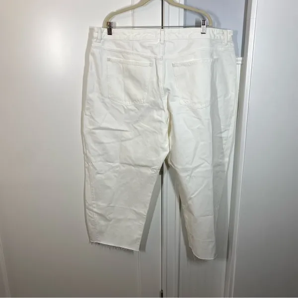 Madewell The Plus Curvy Pieced Barrel-Leg Jean in tile‎ white size 20 20W NWT - Image 7