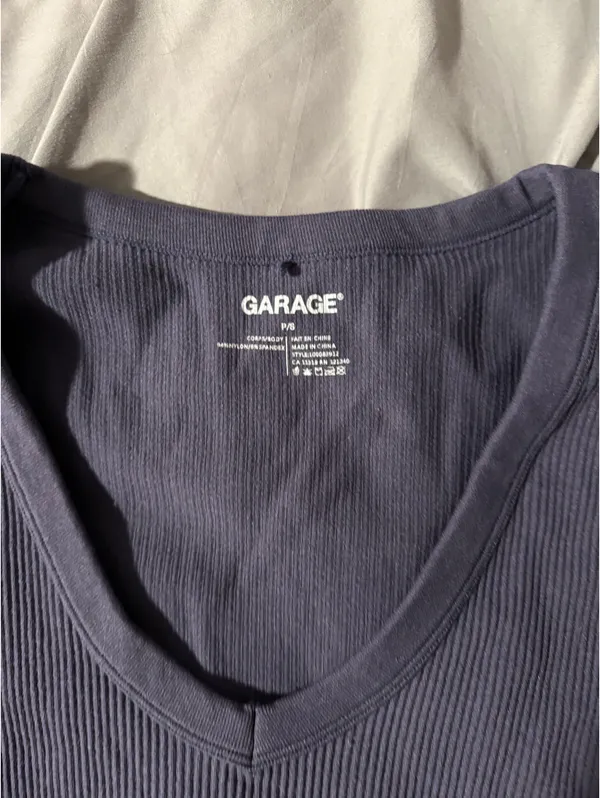 Purple Garage Top Long Sleeve Crop - Image 2