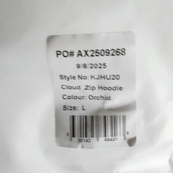 NWT COMFRT CLOUD ORCHID zip up hoodie - Image 3
