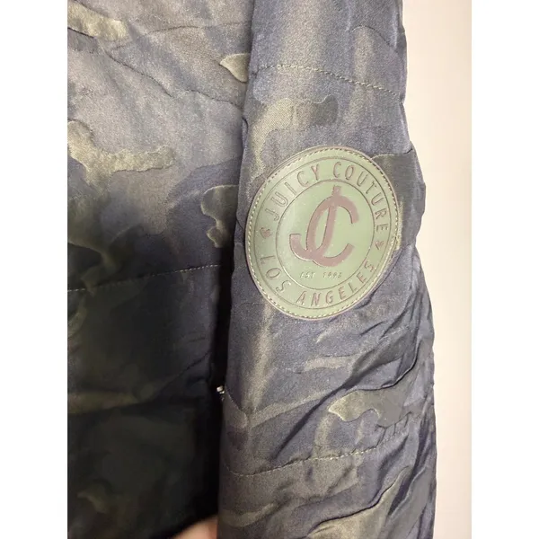 Juicy Couture Camo Puffer Moto Jacket Green Camouflage M NWT Y2K Streetwear‎ - Image 6