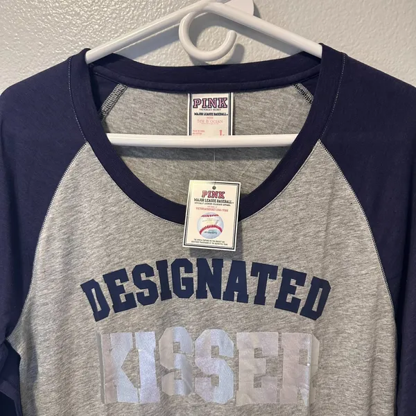 Victoria's Secret Pink-(L) MLB NEW YORK YANKEES BASEBALL‎ CREW TEE SHIRT - Image 9
