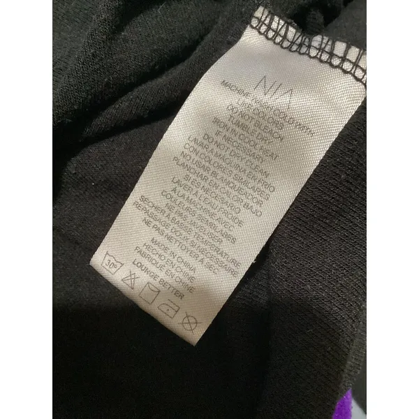 NIA Pullover Shirt Womens Medium Cropped Henley Long Sleeve Contrast Stitch Top - Image 6